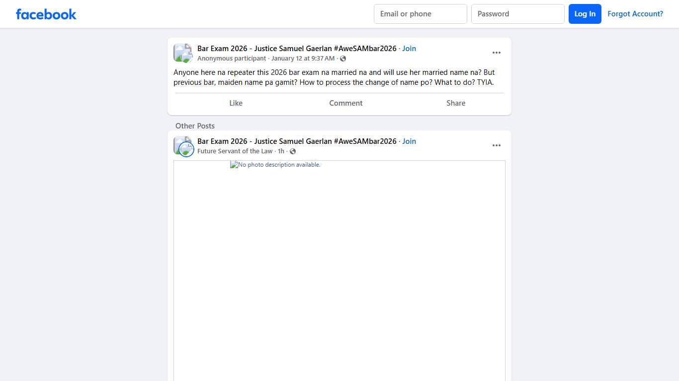 Bar Exam 2026 - Justice Samuel Gaerlan #AweSAMbar2026 Anyone here na repeater this 2026 bar exam na married na and will use her married name na Facebook
